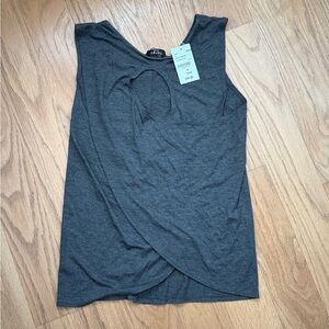 Terez Girls Tank Top, Size M, Charcoal Gray, New W Tags. Made in USA